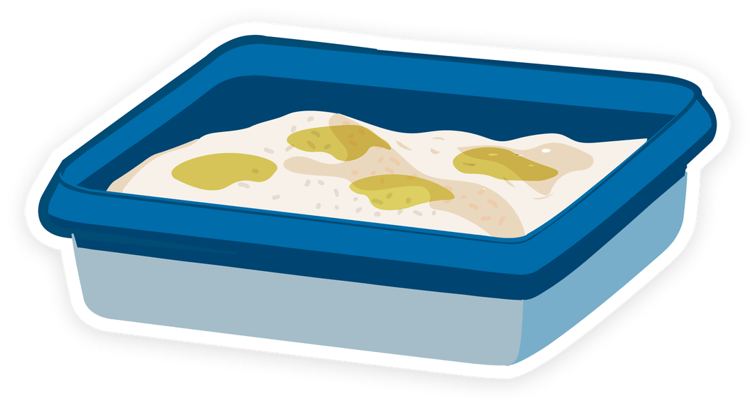 Gele reactie in de kattenbakvulling